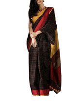 Linen saree silkzon.in